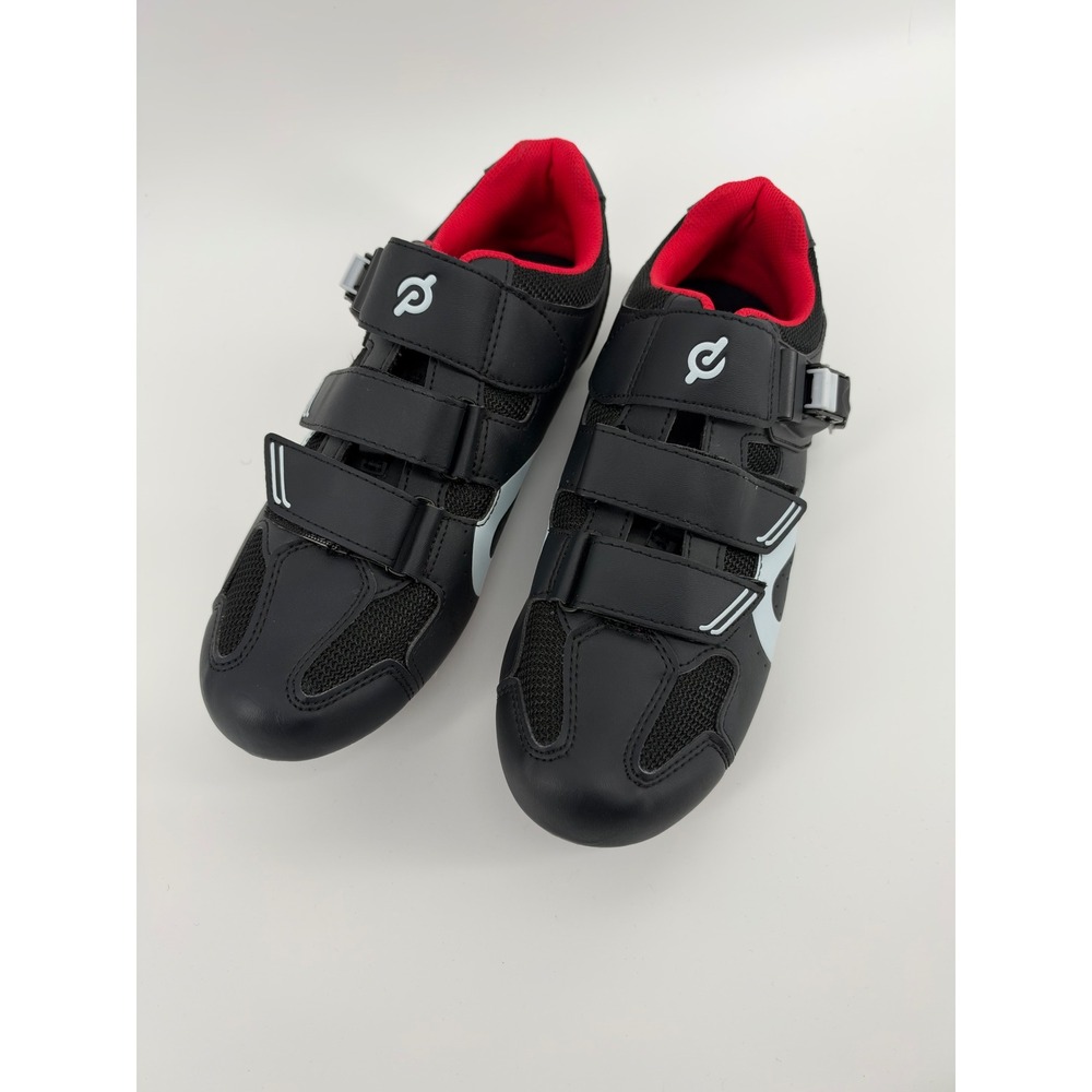 Peloton Cycling Shoes Black Red EU 41 With Look Delta Cleats Indoor Bike